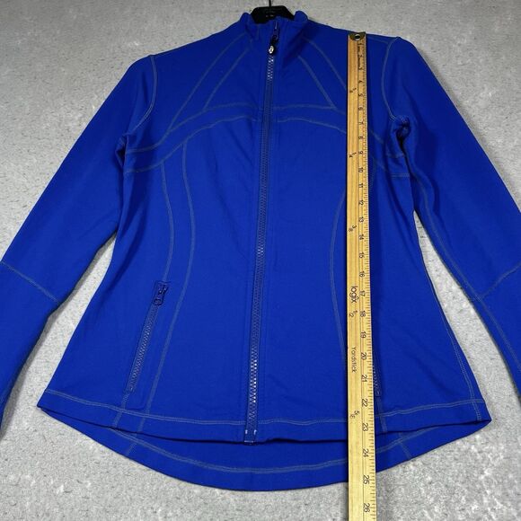 Lululemon Define Jacket Womens 10 Blue Full Zip Slim Fit Thumbholes Athleisure - Picture 7 of 11